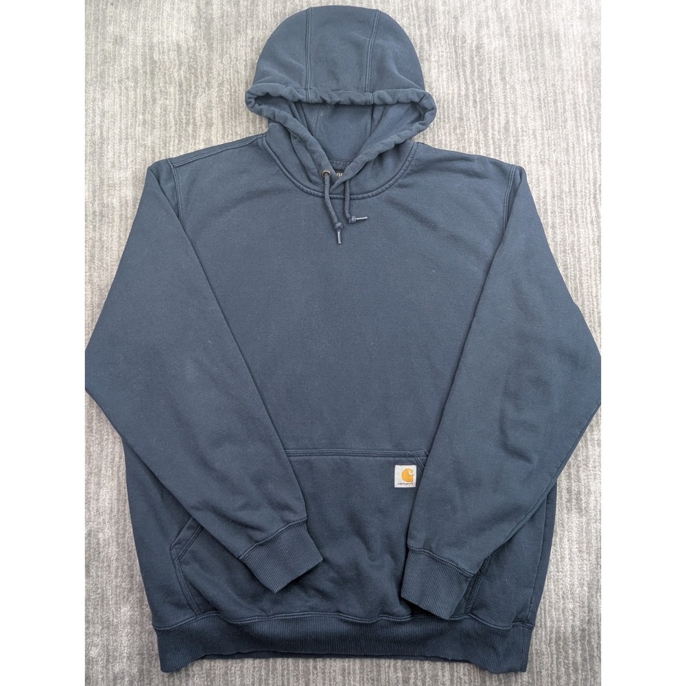 Carhartt Rain Defender Hoodie Men's XLT Tall Blue Loose Fit Pullover TS0615-M